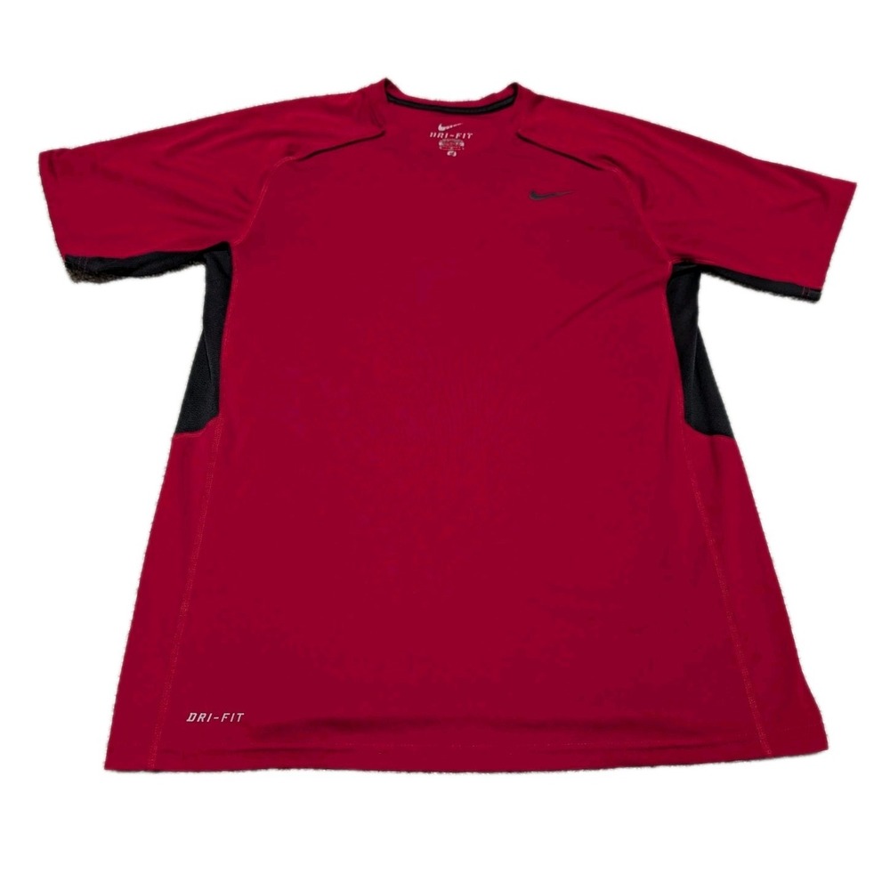 Nike Shirt‎ Mens Medium Red Soccer Outdoor Workout Gym Exercise Sports Tee T